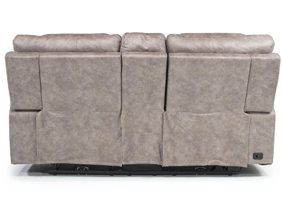 Mor Furniture Estilo 2 Power Console Loveseat In Canyon Gray