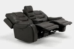 Mor Furniture Estilo 2 Power Console Loveseat In Canyon Gray
