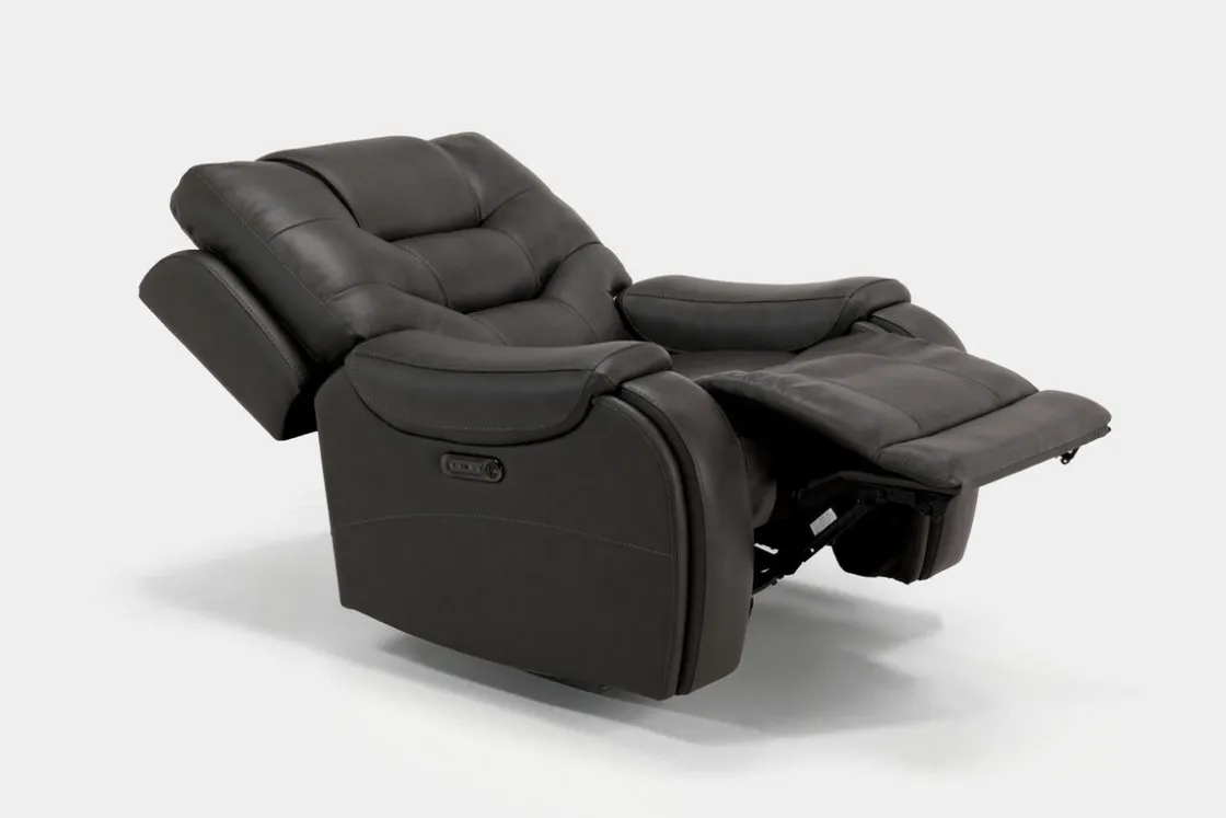 Mor Furniture Estilo 2 Power Recliner In Canyon Walnut