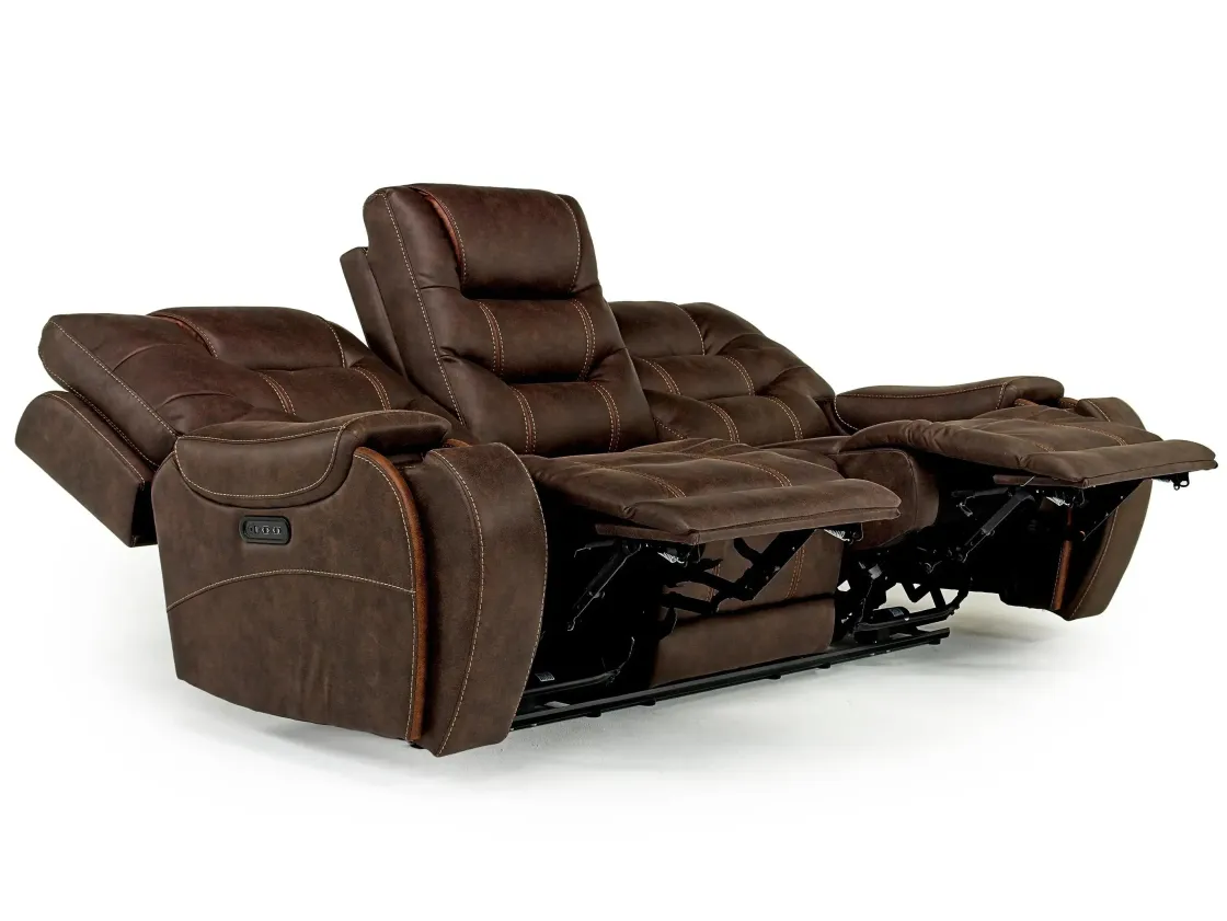 Mor Furniture Estilo 2 Power Sofa In Canyon Gray