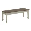 Mor Furniture Farmington Dining Bench In Medium Brown/Washed Stone