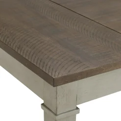 Mor Furniture Farmington Dining Bench In Medium Brown/Washed Stone
