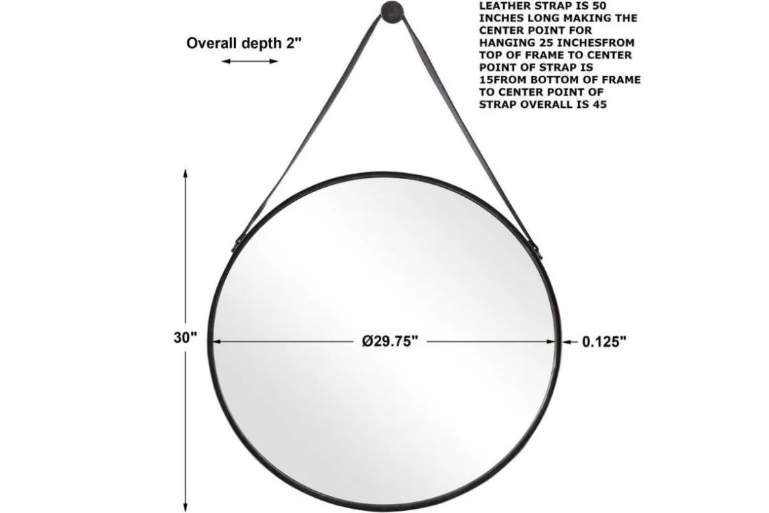 Mor Furniture Faux Accent Mirror In Black