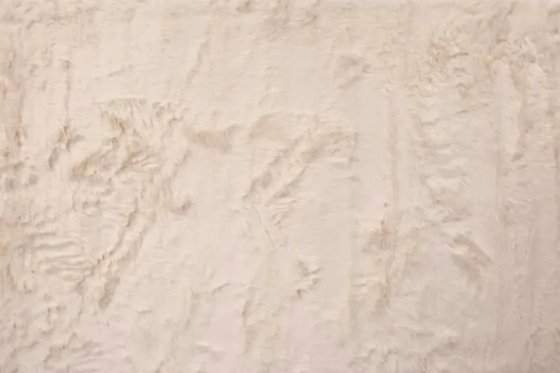 Mor Furniture Faux Mink Luxe Rug In Ivory, 5’ X 8’