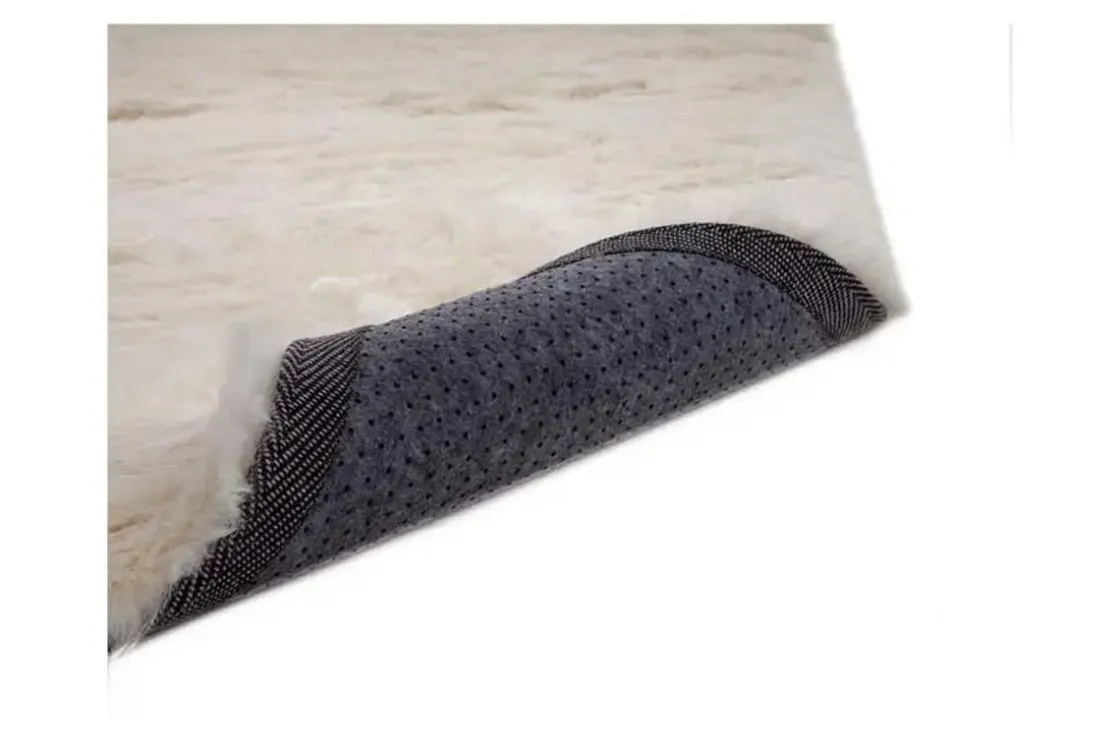 Mor Furniture Faux Mink Luxe Rug In Ivory, 5’ X 8’