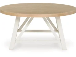Mor Furniture Fawndell Coffee Table & 2 End Tables In Antique White/Brown