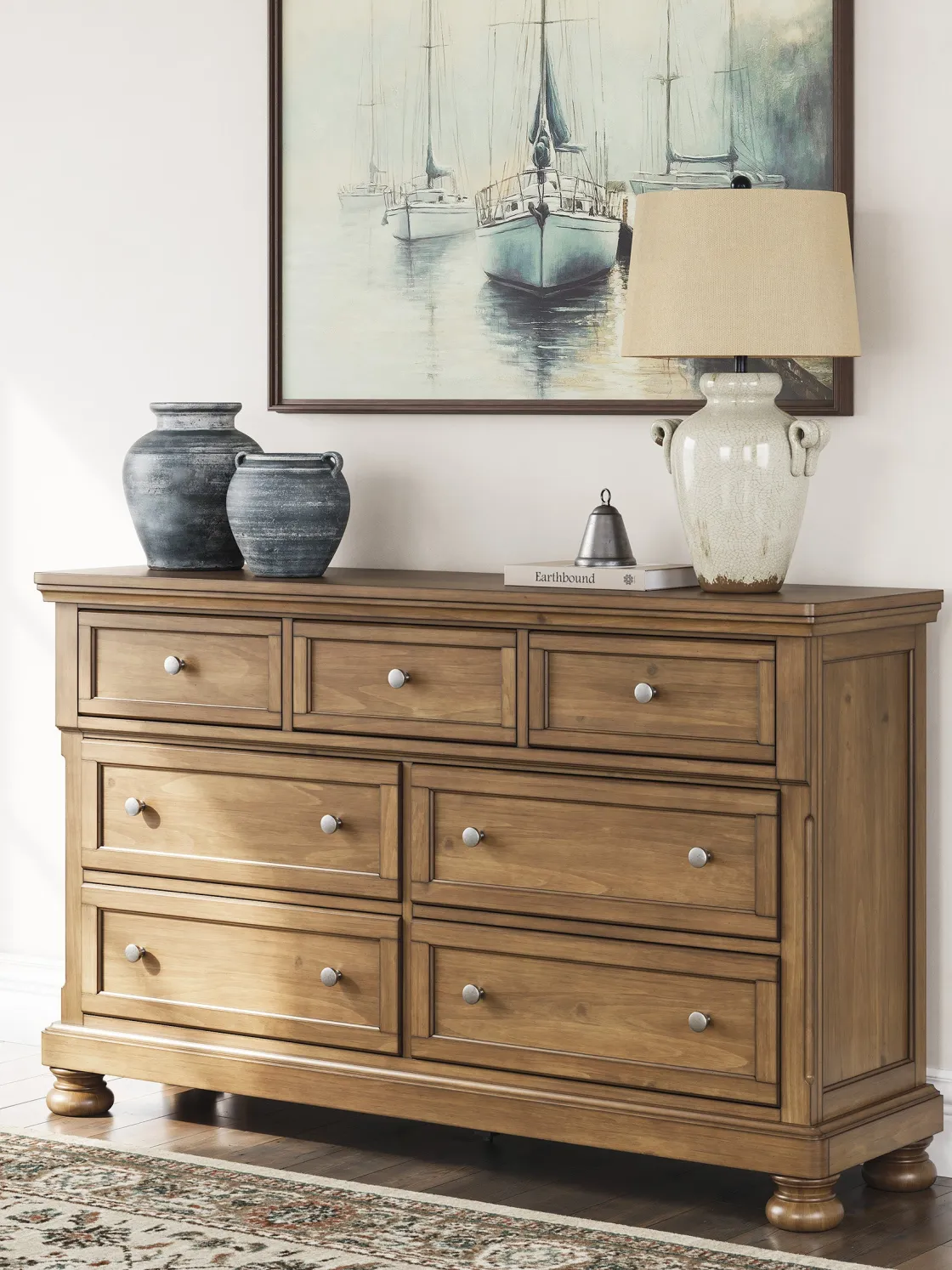Mor Furniture Feddinger Dresser In Medium Brown