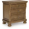Mor Furniture Feddinger Nightstand In Medium Brown