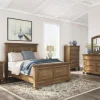 Mor Furniture Feddinger Panel Bed, Dresser, Mirror & Nightstand In Medium Brown, Queen