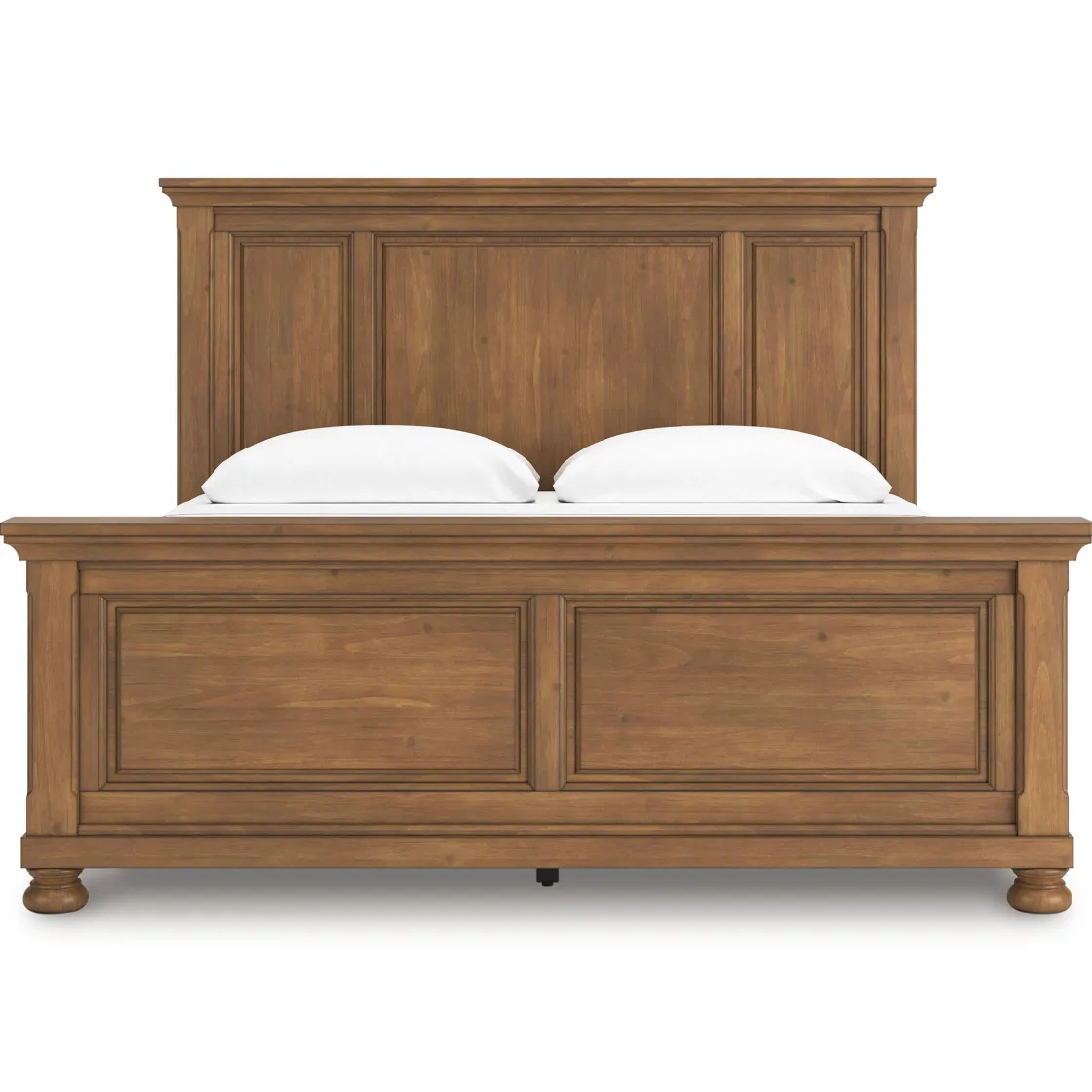 Mor Furniture Feddinger Panel Bed In Medium Brown, Queen