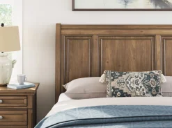 Mor Furniture Feddinger Sleigh Bed In Medium Brown, Queen