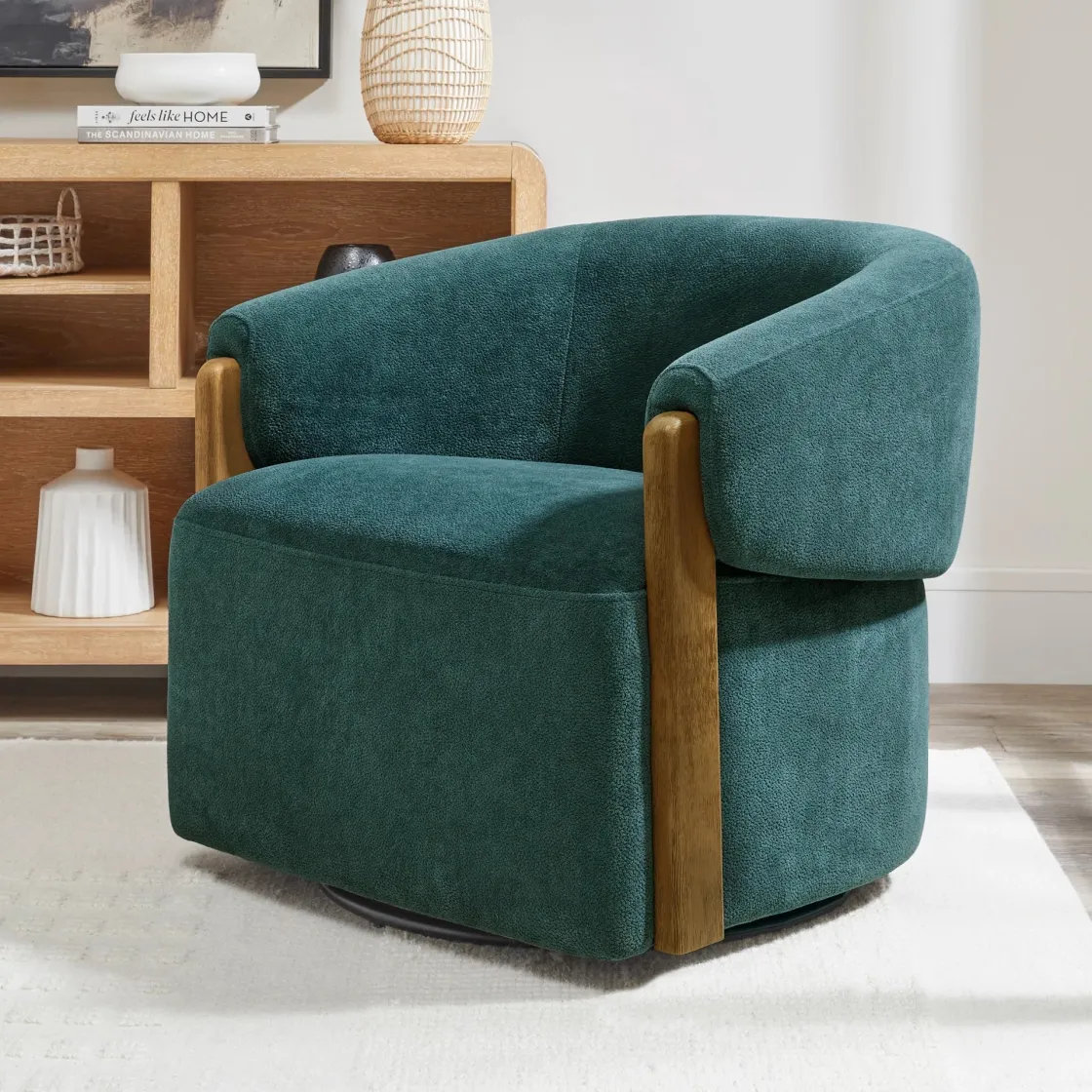 Mor Furniture Finley Swivel Chair In Rust