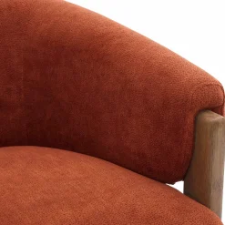 Mor Furniture Finley Swivel Chair In Rust