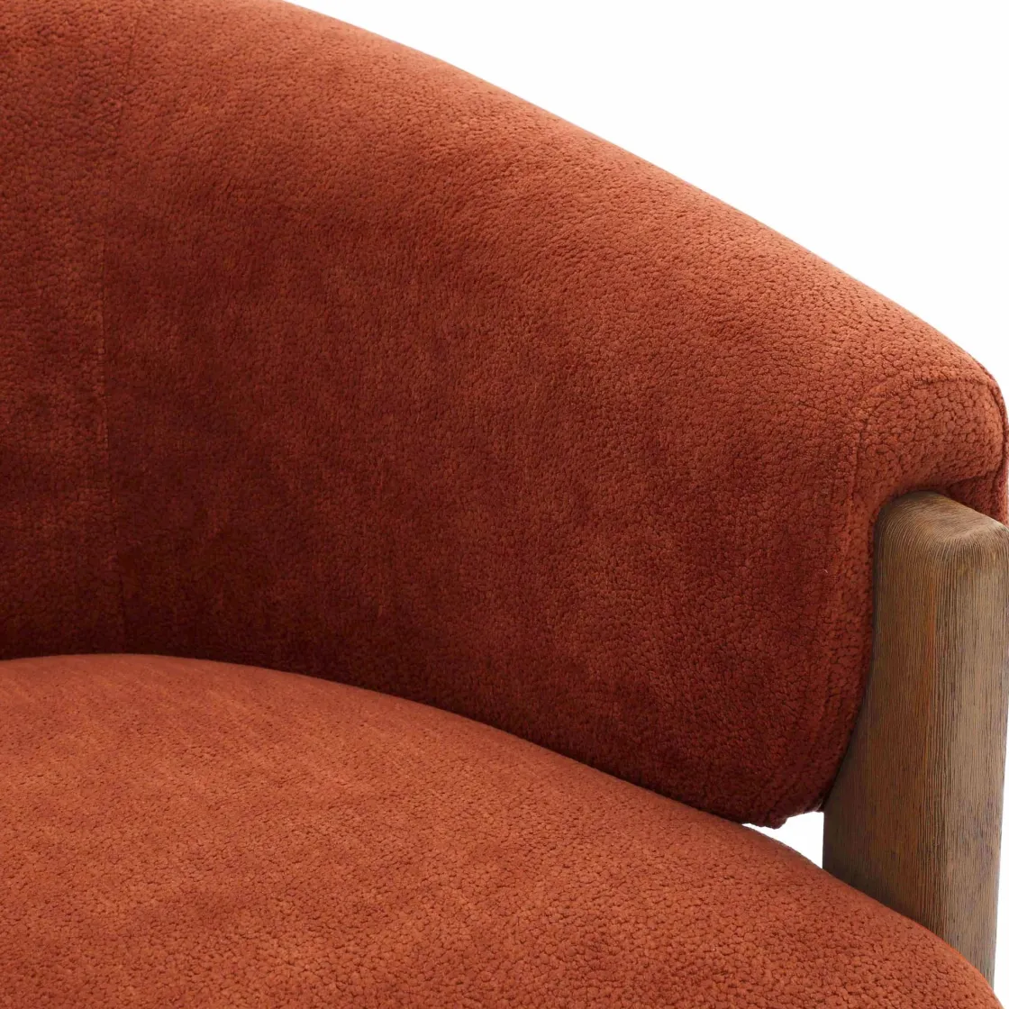 Mor Furniture Finley Swivel Chair In Rust