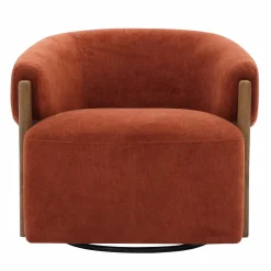 Mor Furniture Finley Swivel Chair In Rust