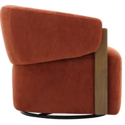 Mor Furniture Finley Swivel Chair In Rust