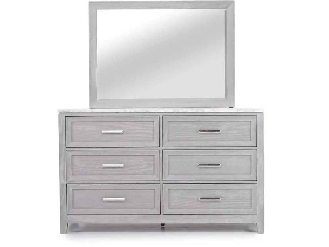 Mor Furniture Fiona Mirror In Mist Gray