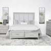 Mor Furniture Fiona Storage Bed, Dresser, Mirror & Nightstand In Mist Gray, Queen