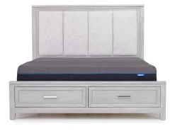 Mor Furniture Fiona Storage Bed, Dresser, Mirror & Nightstand In Mist Gray, Queen