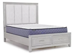 Mor Furniture Fiona Storage Bed, Dresser, Mirror & Nightstand In Mist Gray, Queen