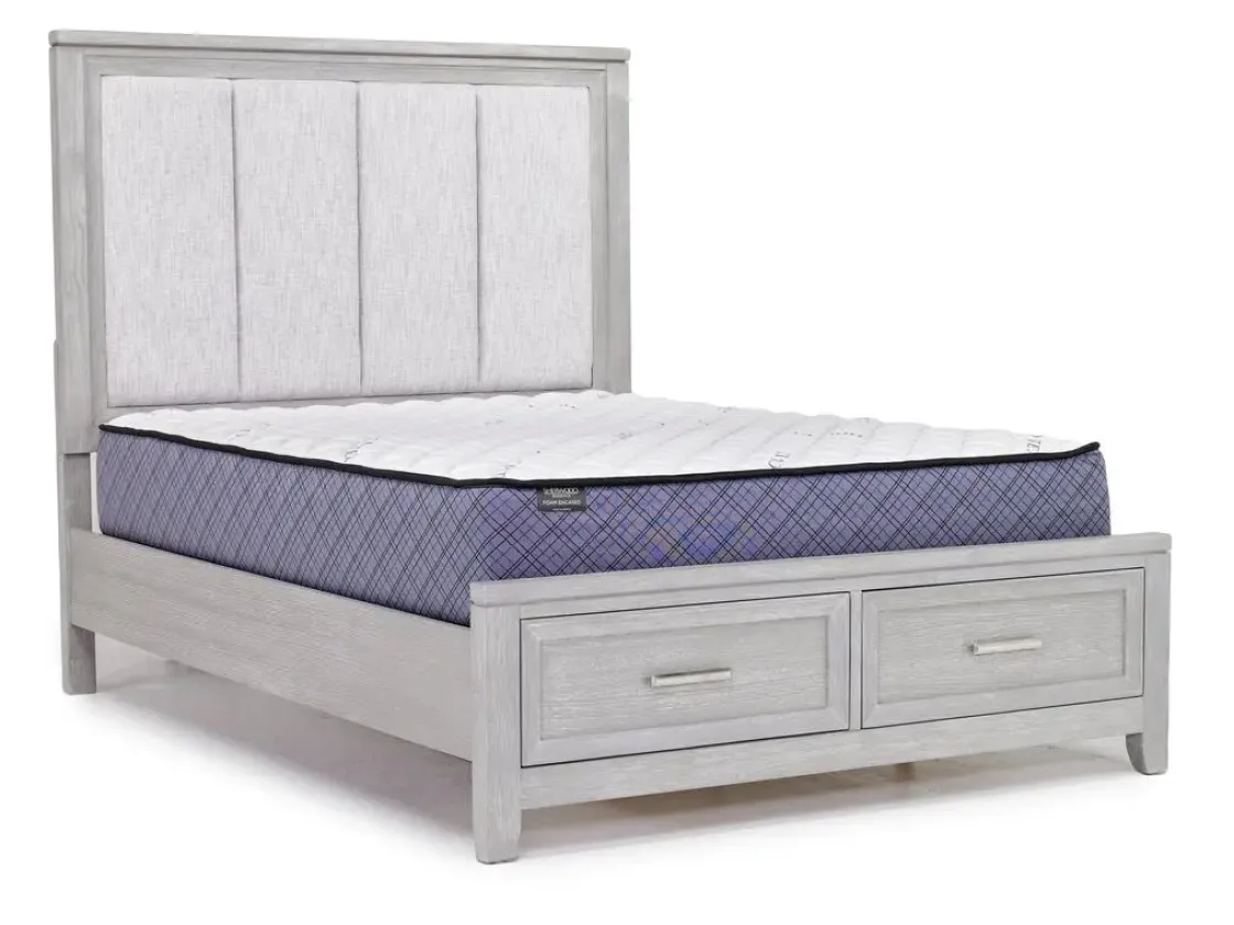 Mor Furniture Fiona Storage Bed, Dresser, Mirror & Nightstand In Mist Gray, Queen