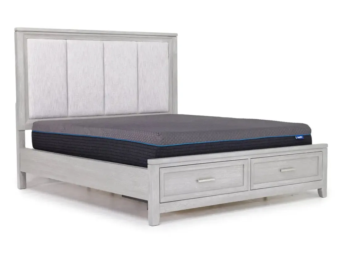 Mor Furniture Fiona Storage Bed, Dresser, Mirror & Nightstand In Mist Gray, Queen