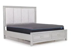 Mor Furniture Fiona Storage Bed In Mist Gray, Queen