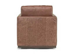 Mor Furniture Flax Swivel Chair In Coffee Leather