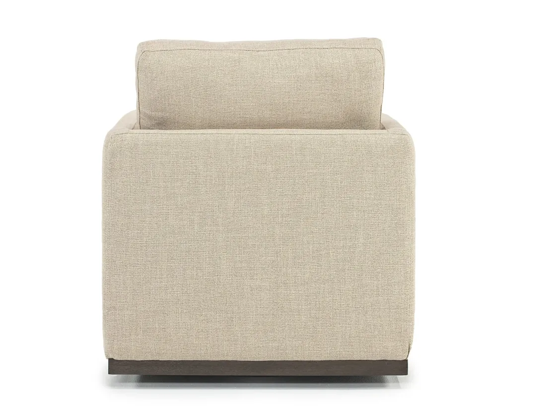 Mor Furniture Flax Swivel Chair In Coffee Leather