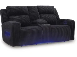 Mor Furniture Forest Lake 2 Power Console Loveseat In Alloy