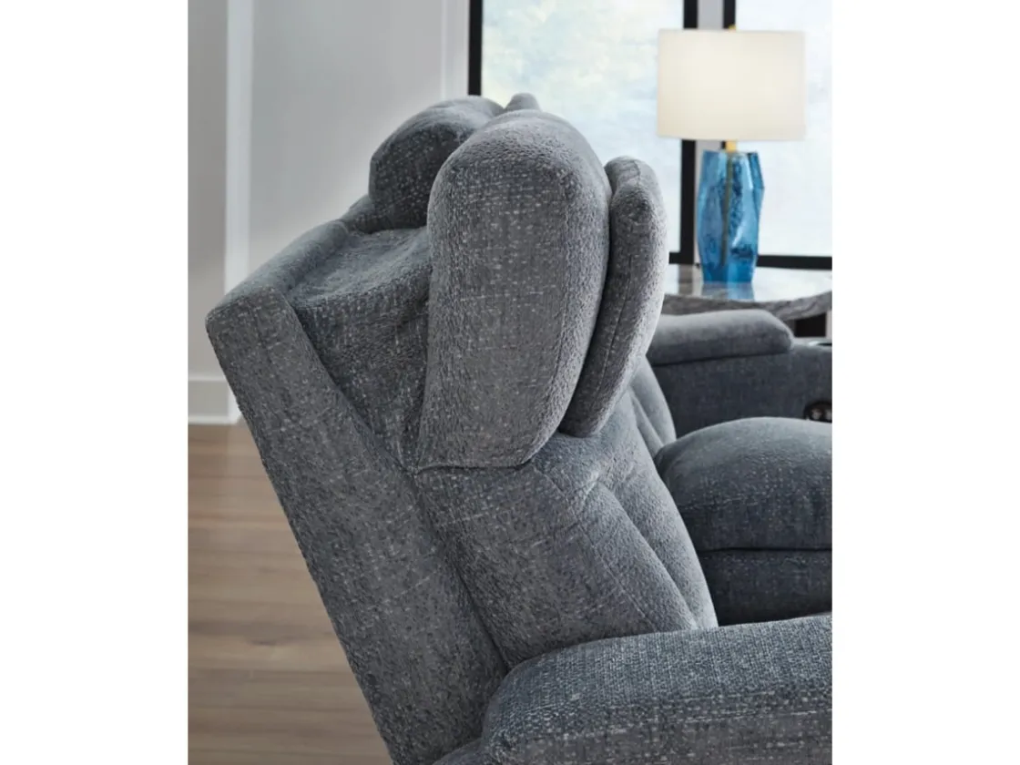 Mor Furniture Forest Lake 2 Power Console Loveseat In Alloy