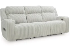 Mor Furniture Forest Lake 2 Power Sofa W/ Drop Down Table In Alloy