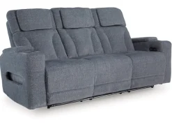 Mor Furniture Forest Lake 2 Power Sofa W/ Drop Down Table In Alloy