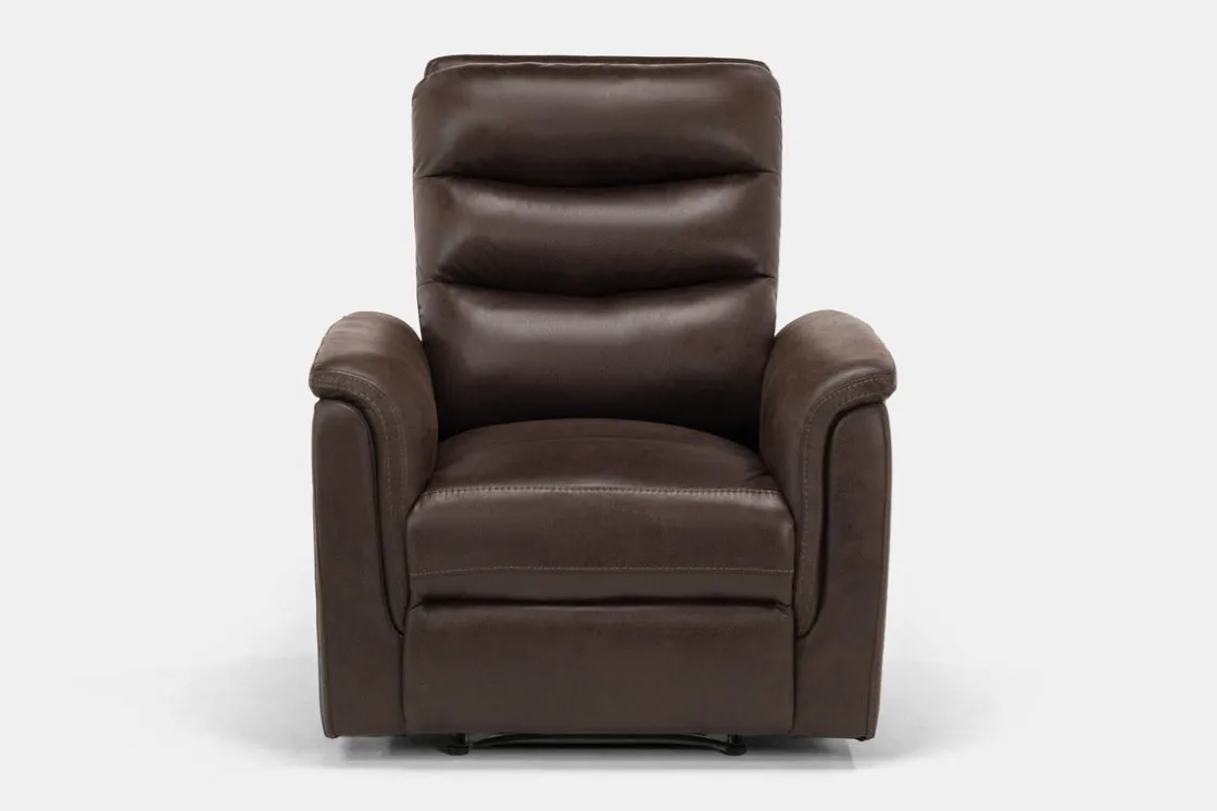 Mor Furniture Forte Recliner In Dark Brown