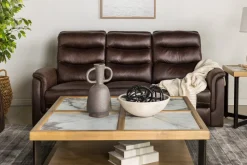 Mor Furniture Forte Reclining Sofa In Dark Brown