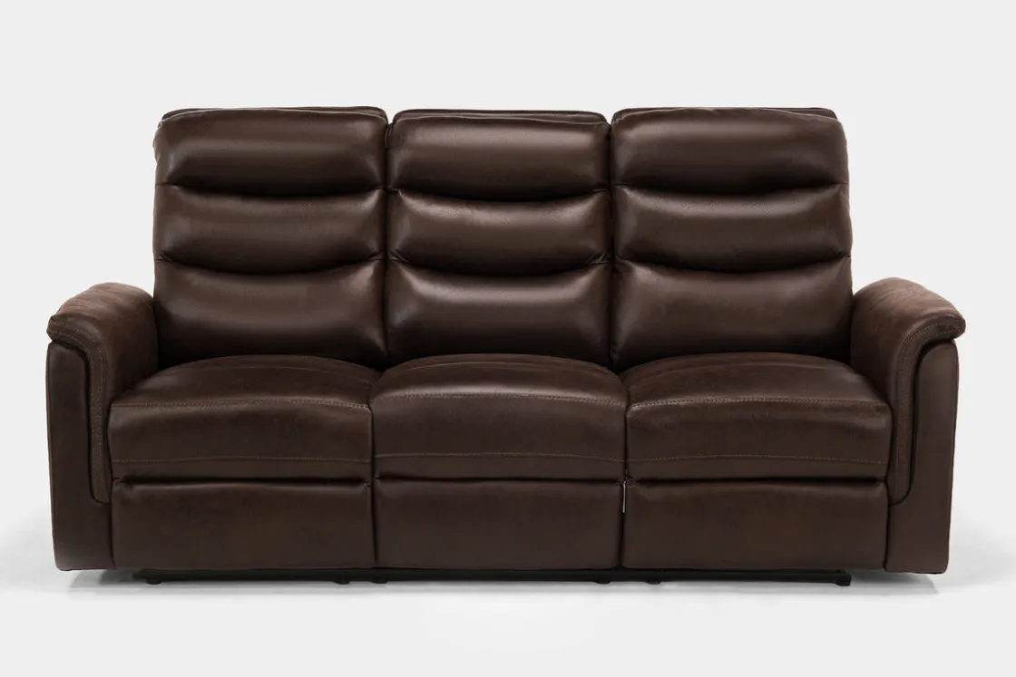 Mor Furniture Forte Reclining Sofa In Dark Brown