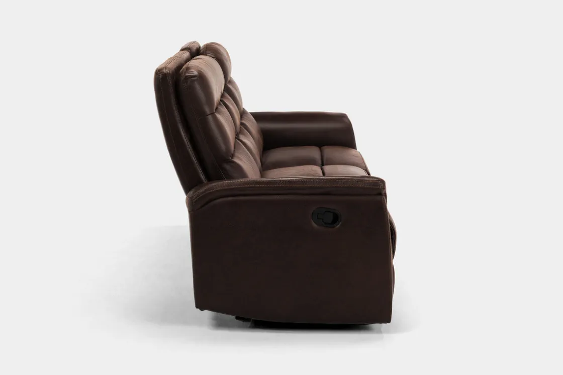 Mor Furniture Forte Reclining Sofa In Dark Brown