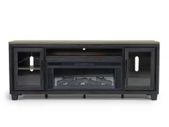 Mor Furniture Foyland Fireplace Console In Black/Brown