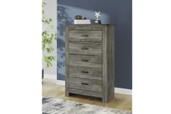Mor Furniture Frandern 5 Drawer Chest In Gray