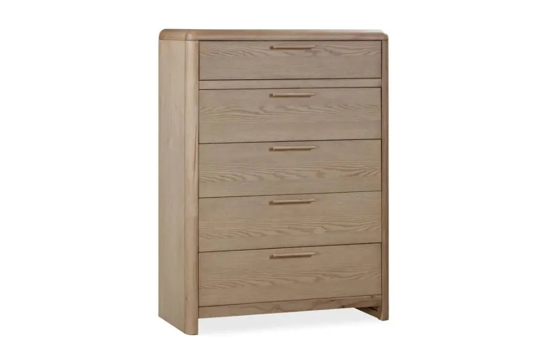 Mor Furniture Furano 5 Drawer Chest In Ginger