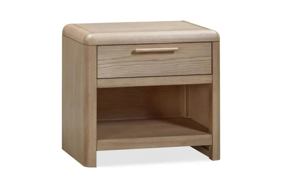 Mor Furniture Furano Channel Upholstered Panel Bed, Dresser, Mirror & Nightstand In Ginger, Full
