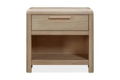 Mor Furniture Furano Channel Upholstered Panel Bed, Dresser, Mirror & Nightstand In Ginger, Full