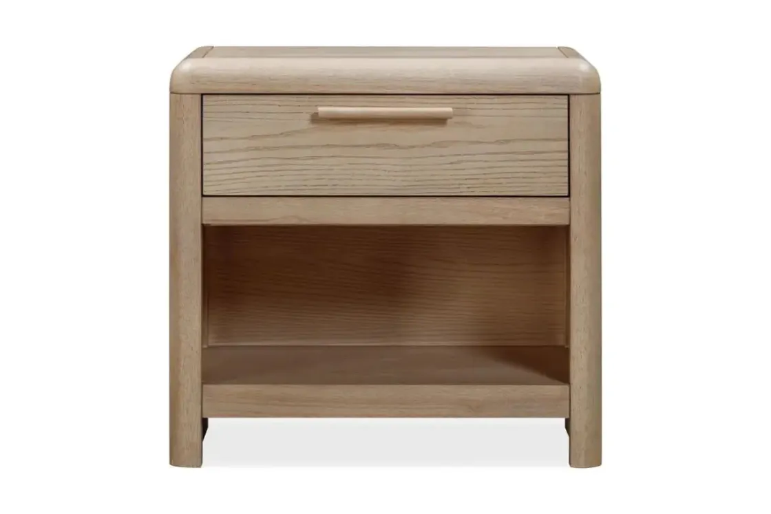 Mor Furniture Furano Channel Upholstered Panel Bed, Dresser, Mirror & Nightstand In Ginger, Full