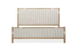 Mor Furniture Furano Channel Upholstered Panel Bed In Ginger, Full