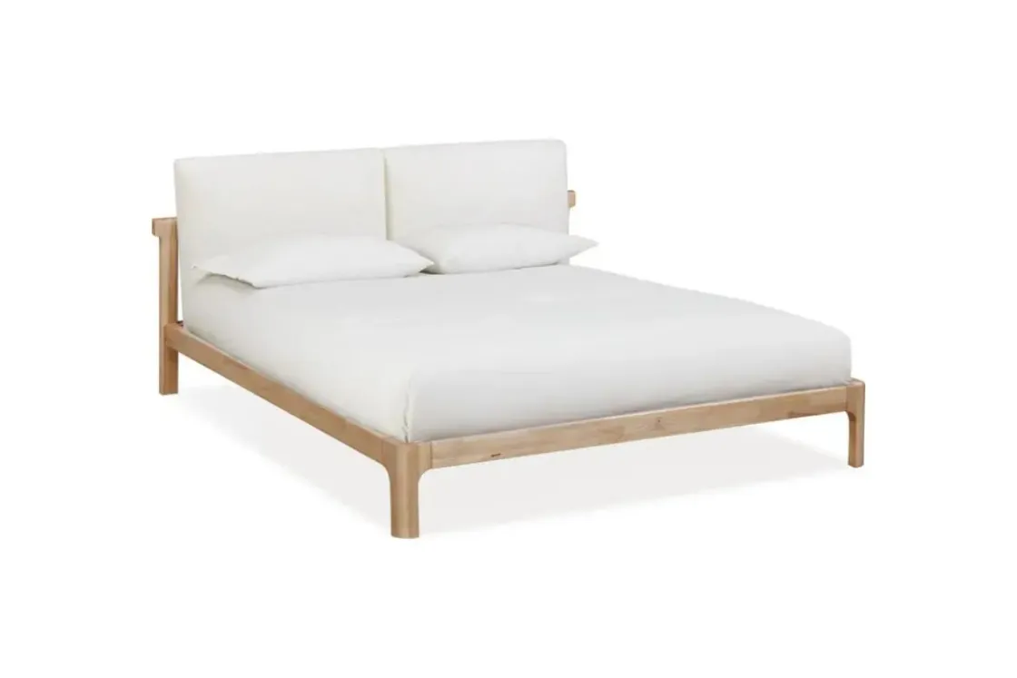 Mor Furniture Furano Upholstered Bed, Dresser, Mirror & 1 Drawer Nightstand In Ginger, Full