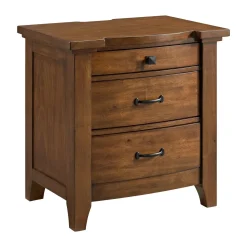 Mor Furniture Gage 3 Drawer Nightstand In Chestnut