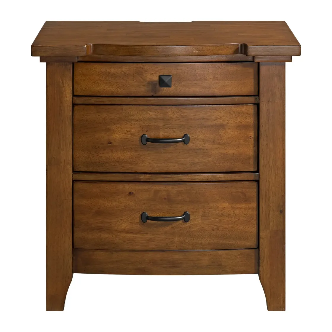 Mor Furniture Gage 3 Drawer Nightstand In Chestnut