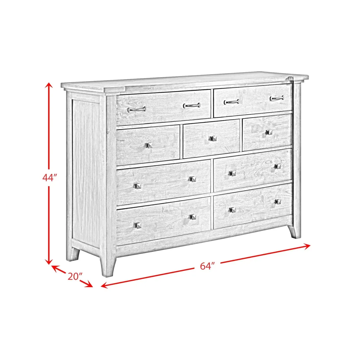 Mor Furniture Gage Dresser In Chestnut