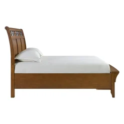 Mor Furniture Gage Sleigh Bed W/ Storage In Chestnut, Queen