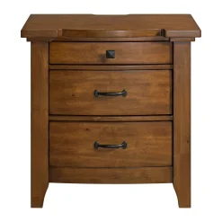 Mor Furniture Gage Sleigh Bed W/ Storage, Dresser, Mirror & Nightstand In Chestnut, Queen